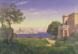 Villa Overlooking Capri by Unbekannt Unbekannt